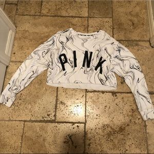 PINK Victoria Secret Marble Crop